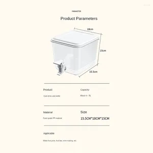 Bouteilles d'eau Théière de thé aux fruits de haute qualité Pot de brassage à froid solide et robuste Un seau de boisson rafraîchissante Pique-nique Boisson Baril Tendance Portable