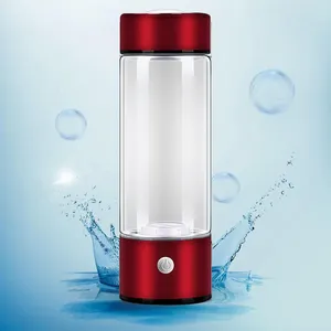Botellas de agua Botella de hidrógeno Máquina ionizadora portátil Generador Taza de salud de vidrio rica