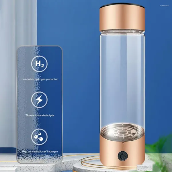 Bouteilles d'eau bouteille d'hydrogène petite molécule tasse riche pour les voyages extérieurs en verre anti-fuite camping