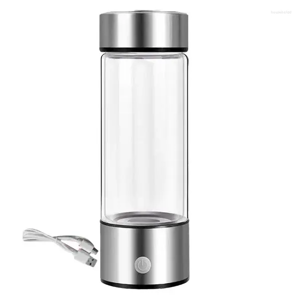 Bouteilles d'eau bouteille hydrogène USB Générateur chargé de verre Titane Filtre de qualité titane portable pour le cyclisme Running Fitness