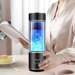 Bouteilles d'eau Ionizer Hydrogène Générateur portable Verre Boire Cup de consommation saine d'anniversaire Gift 300 ML PEM TECHNOLOGIE RICH