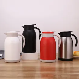 Bouteilles d'eau Carafe à café isolée Pot thermique rétention de chaleur thé à la maison bouteille sous vide de grande capacité en acier inoxydable étanche