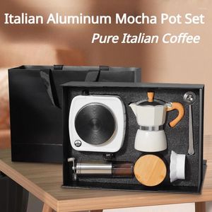 Bouteilles d'eau en aluminium italien moka pott ustensiles de café européens octogonaux