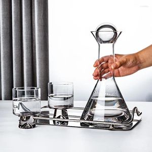 Bouteilles d'eau Pichet Transparent Cafetière Carafe Pichet Vin Whisky Bière Jus Ensemble Maison Carafe Théière résistante à la Chaleur