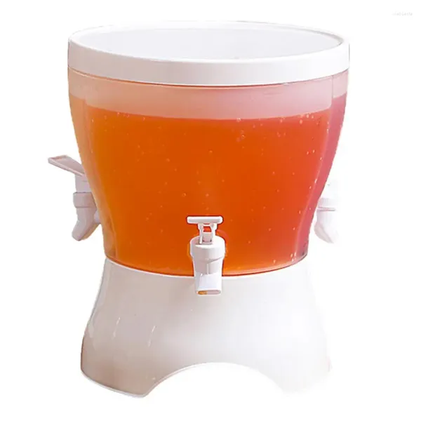 Bouteilles d'eau, seau à jus, couleur blanche, conception de robinet, stockage, réfrigérateur, distributeur rotatif à 360 degrés, bouilloire