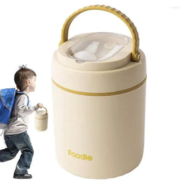 Bouteilles d'eau thermique pour enfants, boîte de rangement avec isolation, récipient de soupe alimentaire en acier inoxydable