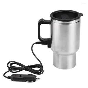 Bouteilles d'eau Ly Tasse de voyage Cafetière Théière Tasses chauffantes Bouilloire 12 V 500 ml Adaptateur de voiture