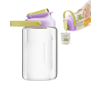 Water flessen mason jar pitchers sap container luchtdicht drink kruik koelkast pitchers drukcontainers met filtergreep voor melk ijsthee