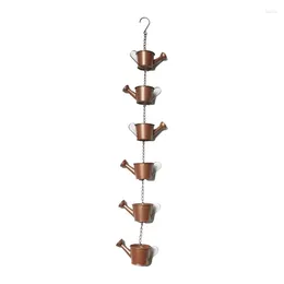 Bouteilles d'eau chaîne de pluie en métal suspendue Collecteur décoratif de bouillis