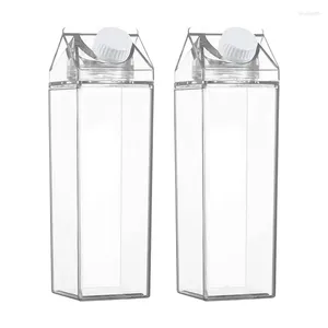 Water flessen melk doos fles vierkant draagbare cup 500 ml 1000 ml afgesloten dekselcontainer voor sap