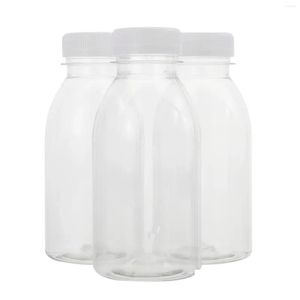 Botellas de agua Botella de jugo de leche Almacenamiento de bebidas Durable Práctico Recipiente de vidrio para bebidas con tapa Entrega de gotas Hogar Jardín Cocina DHPUF