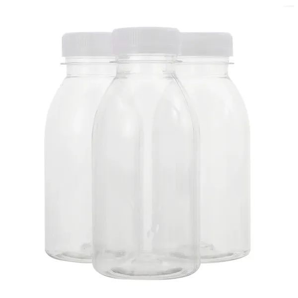 Bouteilles d'eau, bouteille de jus de lait, stockage de boissons, récipient en verre de boisson pratique et Durable avec couvercle