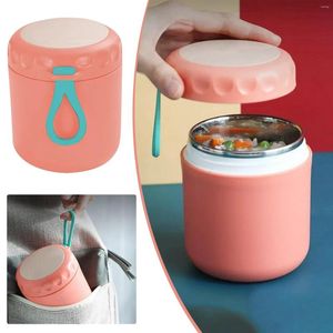 Bouteilles d'eau Mini seau à soupe isolé conteneur refroidisseur tasse à vide en acier inoxydable petite boîte à déjeuner stockage pot de nourriture plus chaud
