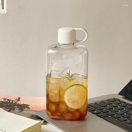 Bouteilles d'eau Mini bouteille transparente sans BPA plat clair portable boissons bouilloire cahier jus de lait sécurité Tritan tasse cadeau
