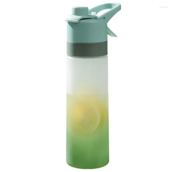 Botellas de agua, botella para beber niebla, portátil para gimnasio, deportes, entrenamiento, deporte al aire libre, reutilizable