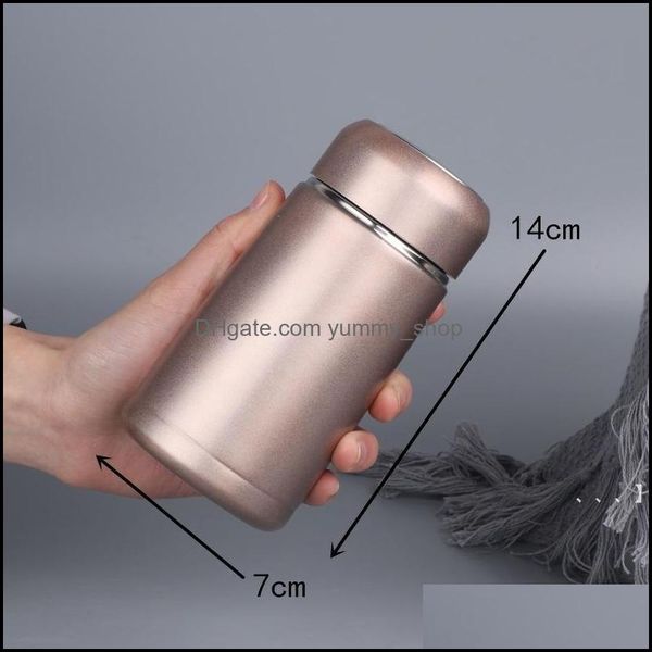 Bouteilles d'eau new350 ml mini-voyage bouteille de boisson mignon flacons vide de café thermos en acier inoxydable thermos et tasses rrd12490 d otyn2