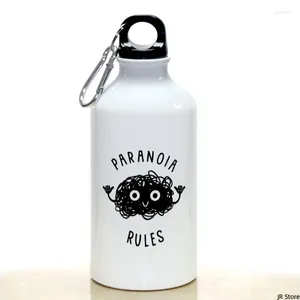 Bouteilles d'eau PARANOIA RULES Bouteille de sport avec mousqueton Cadeaux 17oz