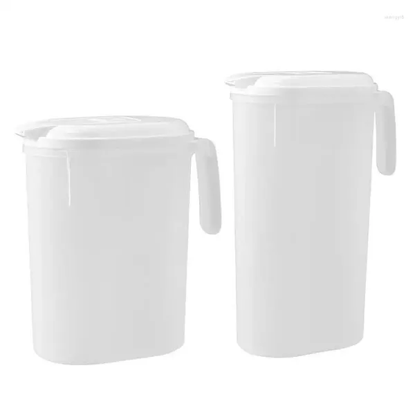 Botellas de agua Jarra con tapa Té helado Claro para contenedor de bebidas Cocina Fiesta en casa Bar 1.8L /