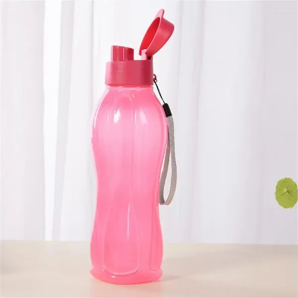 Botellas de agua Taza de plástico Deportes de gran capacidad Botella de color sólido portátil Herramientas para beber 1100 ml Camping