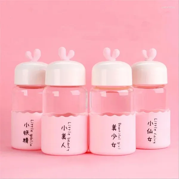 Bouteilles d'eau portables 250 ml de lettre de fée rose