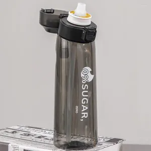 Bouteilles d'eau portable Bouteille aromatisée parfumée tasse up avec des sports de couvercle de paille en paille adaptés à l'extérieur du sport de fitness