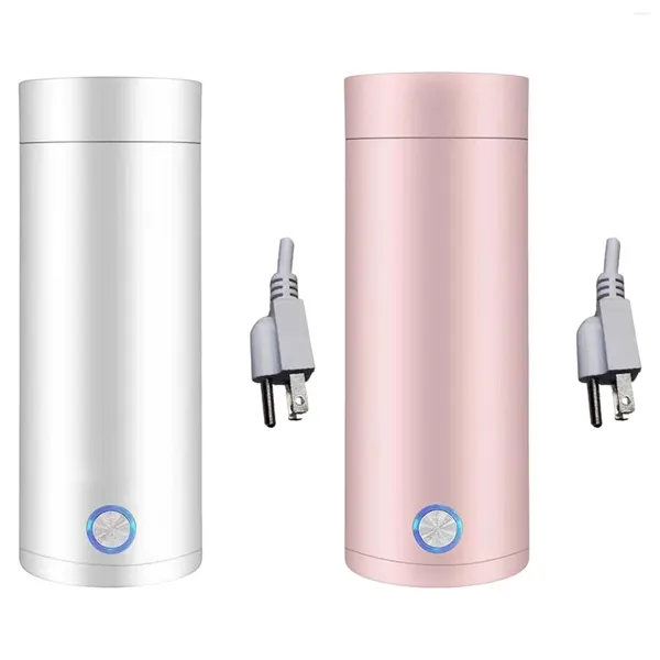 Botellas de agua Hervidor eléctrico portátil, botella de caldera, adaptador de EE. UU., tetera pequeña, viaje, Mini térmica para café, bebida hirviendo