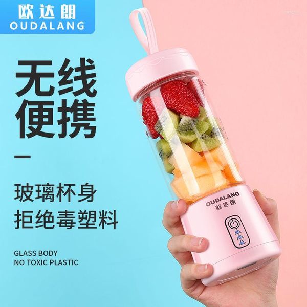 Bouteilles d'eau Portable Verre Handheld Sports Bottle Fruit Juice Maker Blender Remuer Mini Cup