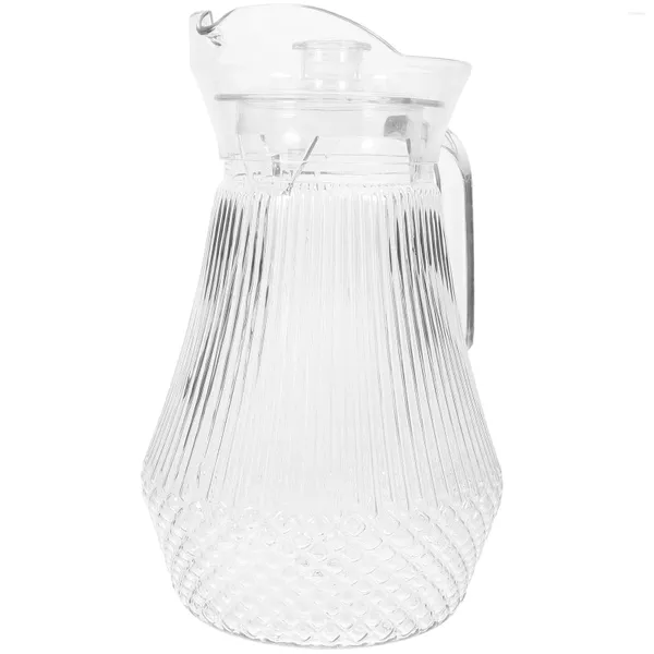 Bouteilles d'eau Pot boisson Jug Pichet de pichet froid pour boissons Kettle avec couvercle de couvercle en plastique couvercles de jus de jus