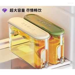 Water Bottles Refrigerator Cold Bottle With Faucet Household Large Capacity Airtight Gap Jar Food Grade Plastic Juice Pitcher