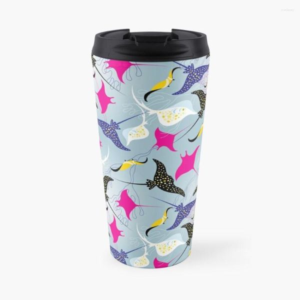 Wasserflaschen, nahtloses Muster, Stingray, Reisekaffeetasse, Mate-Tasse