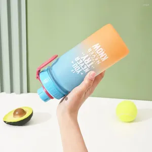 Waterflessen Onbreekbare fles Kleurverloop Lekvrij met handvat Ontwerp voor sport Reizen Thuis 600 ml capaciteit