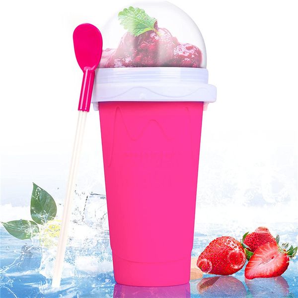 Bouteilles d'eau Silicone Quickfrozen Ice Cream Maker Squeeze Cup DIY Maison Durable Refroidissement Rapide Milkshake Bouteille Smoothie 230413