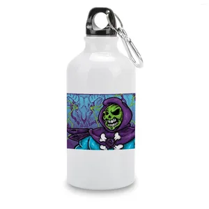 Botellas de agua Skeletor Masters Of The Meowniverse 18, botella deportiva DIY, hervidor gráfico de Humor de aluminio, termo gráfico divertido, tazas de té