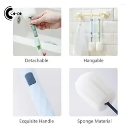 Botellas de agua Copa de esponja Cepillo Simple Glass 23g Innovador White Multipureze Botella Durable Cleaner Sin manchas