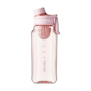 Bouteilles d'eau bouteille de sport BPA Capacité gratuite avec la passoire de marqueur temporel pour le gymnase de fitness extérieur
