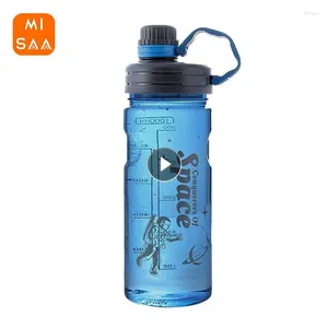 Bouteilles d'eau arbore la fuite transparente en plastique en plastique portable bouteille en gros bugure de créativité réutilisable