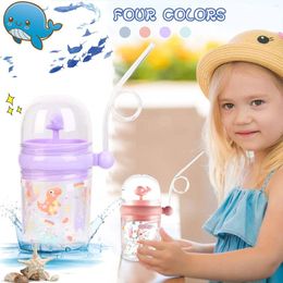 Bouteilles d'eau Vaporisateur Bouteille Enfants Bébé Sippy Tasses Tasse De Voyage Avec Paille Et Sangle Portable Facile À Nettoyer Livraison Gratuite