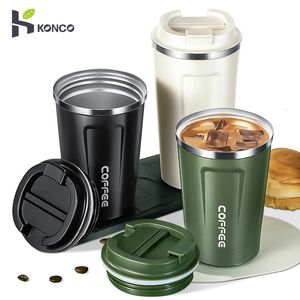 Botellas de agua Taza de café de acero inoxidable 380510ML Taza termo A prueba de fugas Frasco de vacío térmico de viaje Botella aislada 221122