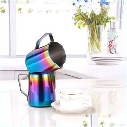 Water flessen roestvrijstalen koffie pot colorf pl bloem pitcher melk potten kettels theepot cup mok drinkware 350 ml 600 ml drop dhbmz