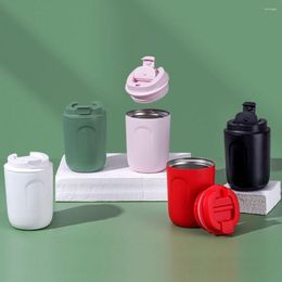 Bouteilles d'eau en acier inoxydable, Mini tasse à café, Portable, anti-fuite, couleur unie, voyage isolé de 220ML