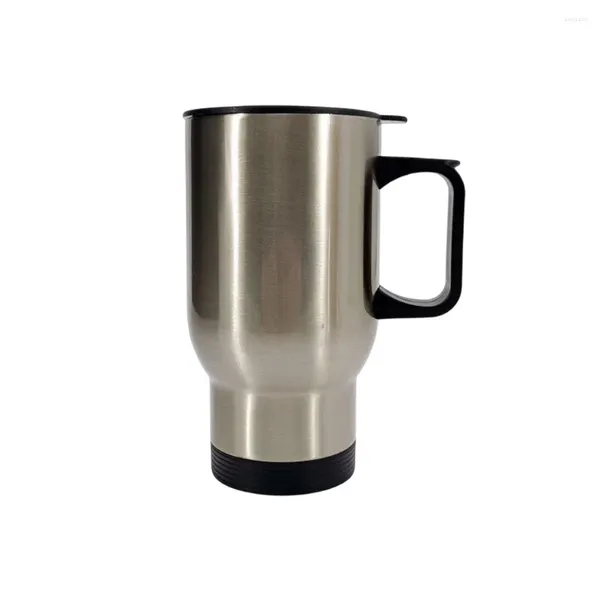 Bouteilles d'eau en acier inoxydable, tasse thermique pour voiture, récipient isolé sûr, bouilloire, tasses de voyage, blanc/14oz