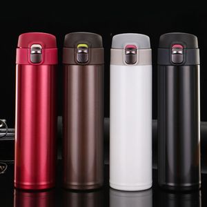 Bouteilles d'eau en acier inoxydable Pop Up isolé sous vide Portable pour le sport facile à ouvrir tasse thermos Pr vente 221124