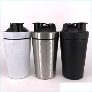 Bouteilles d'eau en acier inoxydable Shake Cup Single Layer Fitness Protein Powder Mélange Shaker Noninsation Sport Bottle Drop Delivery Hom Dhhuq