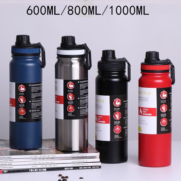 Bouteilles d'eau Bouteille thermique en acier inoxydable Sports de plein air Thermos Bouilloire Grande capacité Creative Portable Space Cup Bouteilles isolées 221130