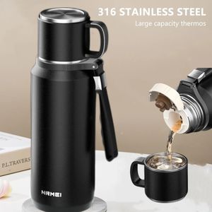 Bouteilles d'eau thermos en acier inoxydable pour café thermos sous vide tasse isolée flamme sous vide voyage à double paroi 230407