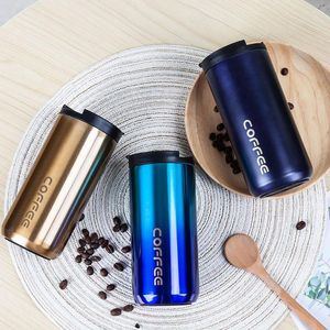 Botellas de agua de acero inoxidable vacío portátil mini taza de café gradiente regalo al por mayor personalizado