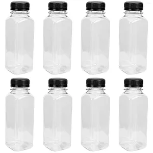 Bouteilles d'eau stockage bouteille de boisson vide 8pc jus froid frais lait clair boisson au café