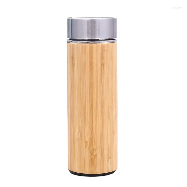 Bouteilles d'eau Style bambou coquille tasse 304 en acier inoxydable droit créatif violet sable céramique