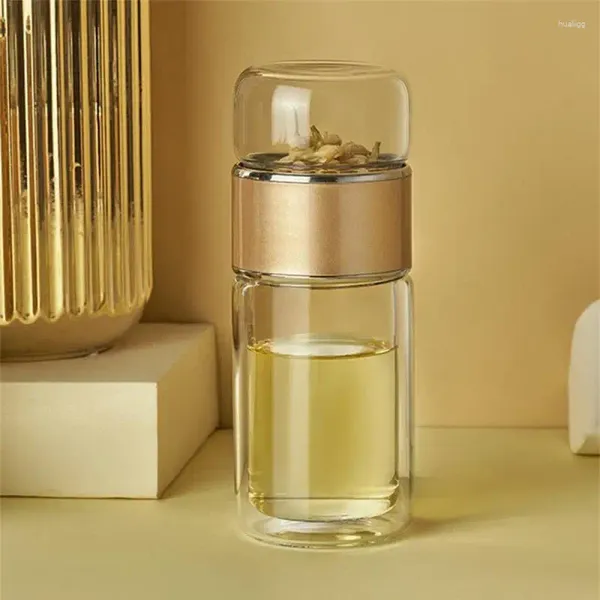 Bouteilles d'eau séparateur de thé, tasse en verre à haute teneur en Borosilicate, jolie Double couche, fournitures de Bar de cuisine, fabrication de 280ml