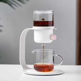 Waterflessen Theepot Japanse stijl glazen theepot moderne bloem druppelfilter versgemalen koffiepot keukengerei 230828